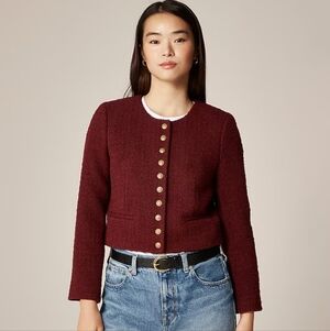 J. Crew Burgundy Blazer with Gold Buttons